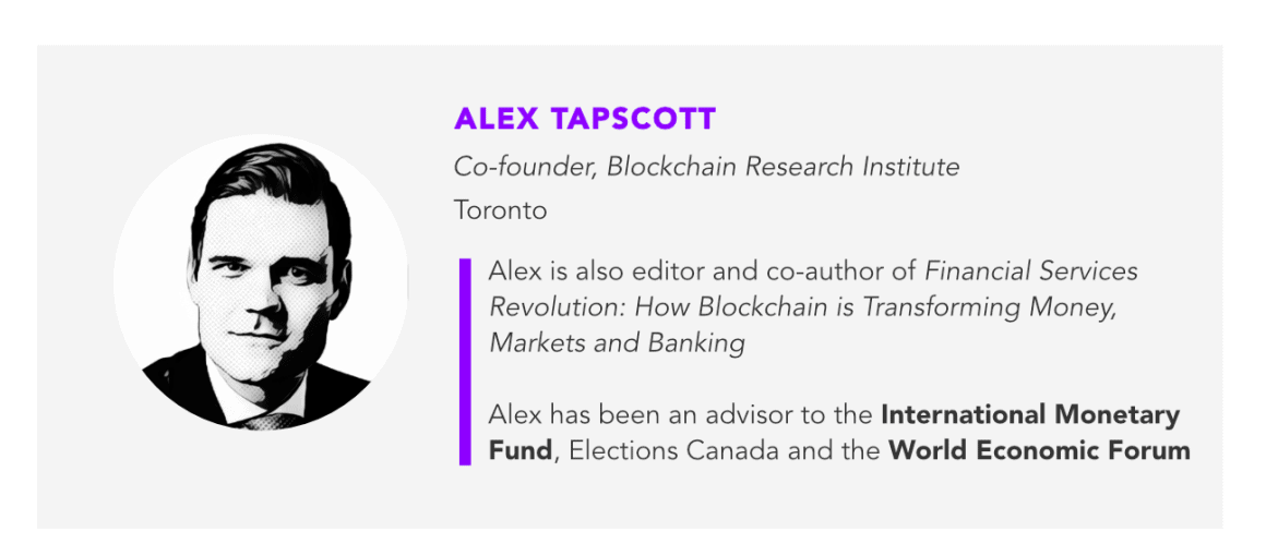 Why blockchain and crypto regulations are 'necessary evil' for US and Europe 1 Alex Tapscott, Blockchain research institute