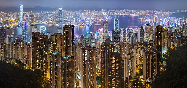 Hong Kong harbour, Victoria Peak