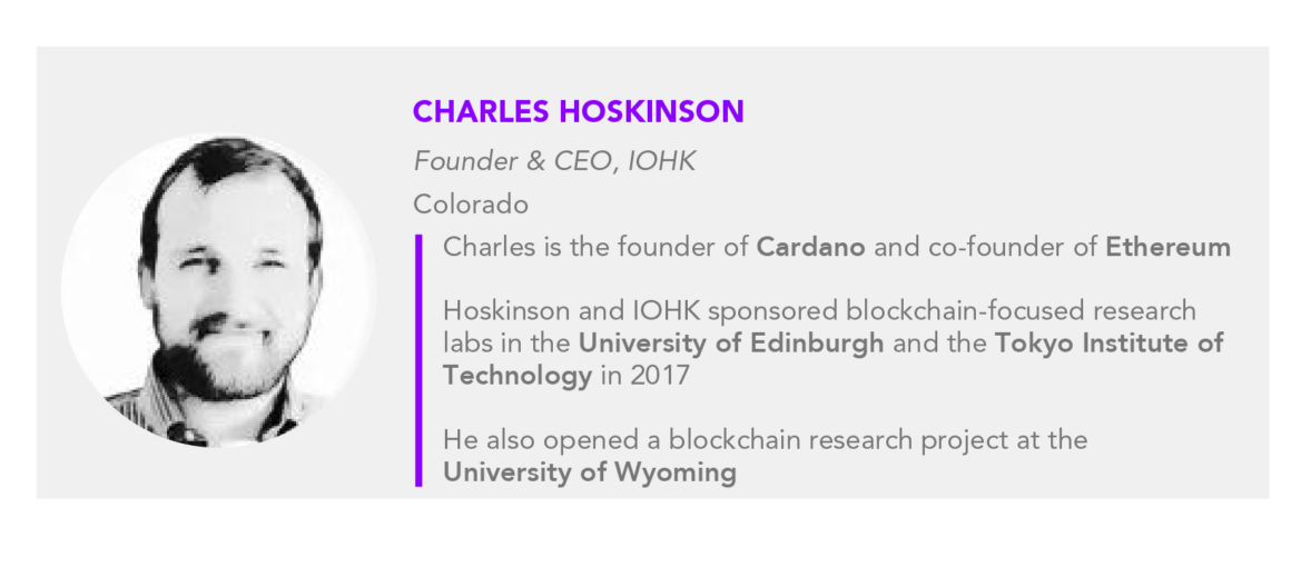 Cardano's Hoskinson wants to win over Fortune 500 companies 1 Charles Hoskinson IOHK CEO