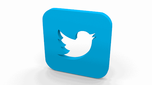 A three-dimensional representation of Twitter's logo