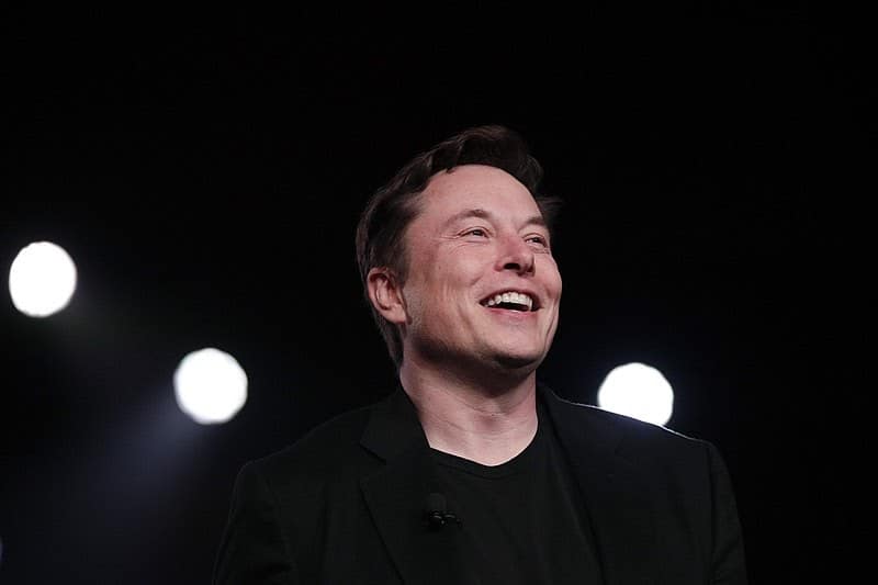 Elon Musk smiling