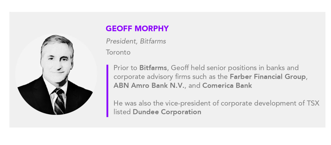 Geoff Morphy President of Bitfarms