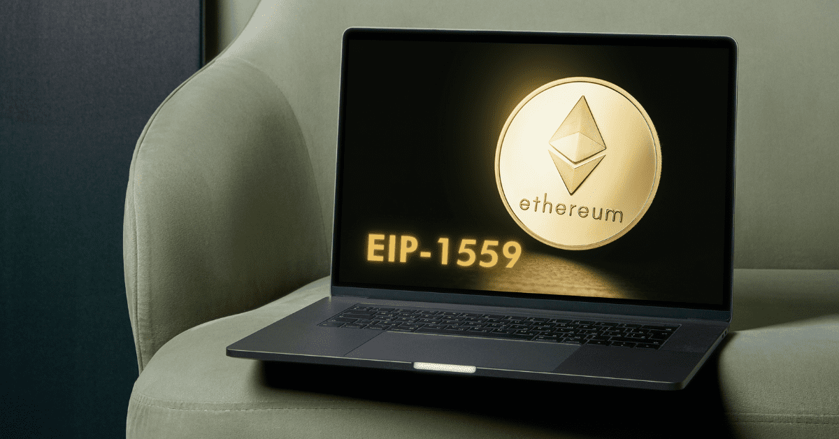 EIP 1559 Ethereup on laptop screen