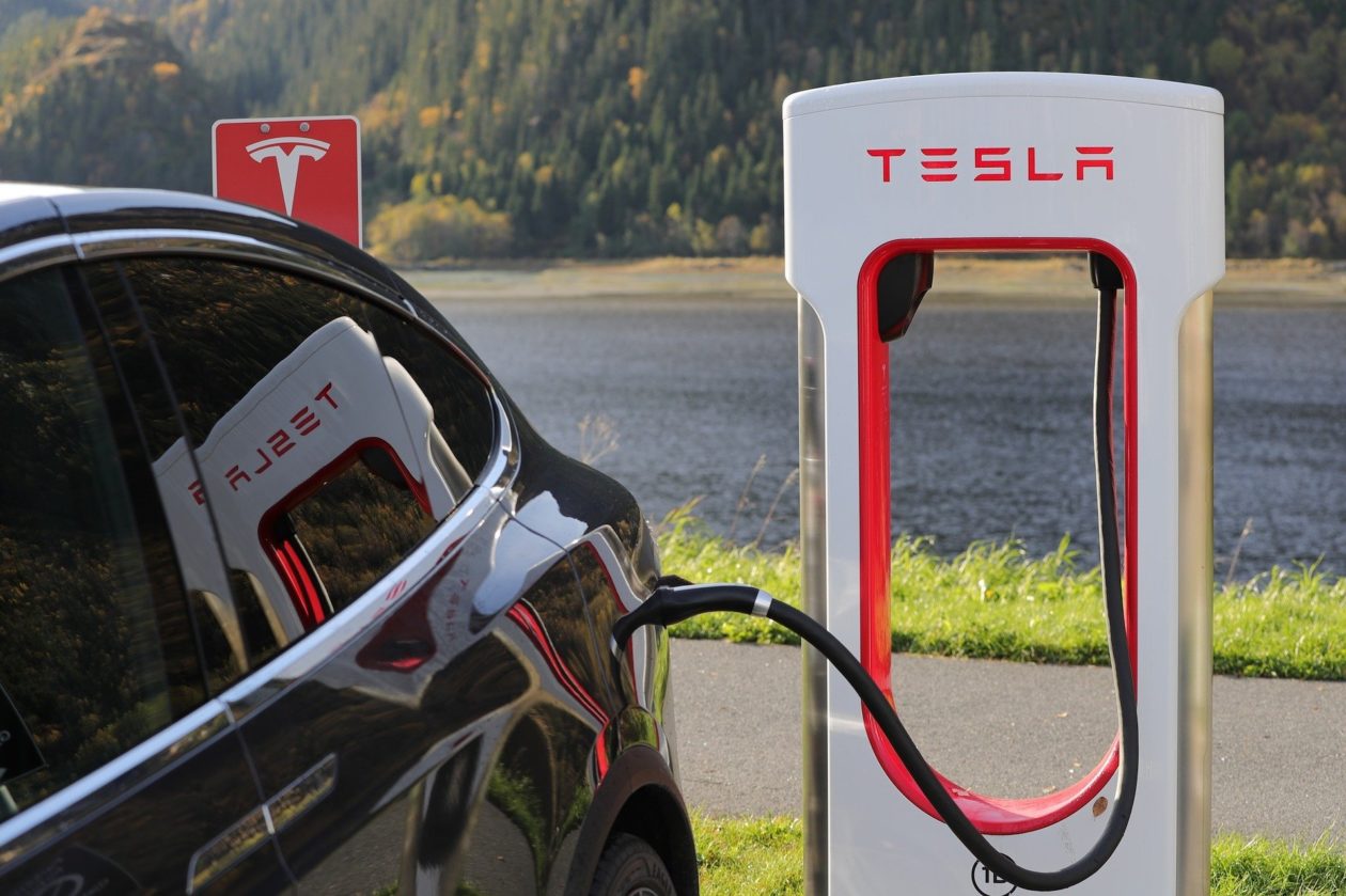 Tesla vehicle and charging station