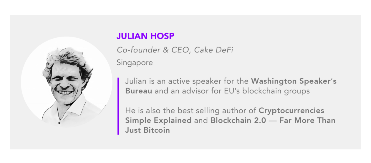 Julian Hosp Cake DeFi CEO author card