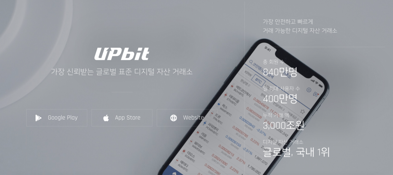 South Korean exchange Upbit's homepage | South Korea's financial regulator accused of giving Upbit special treatment