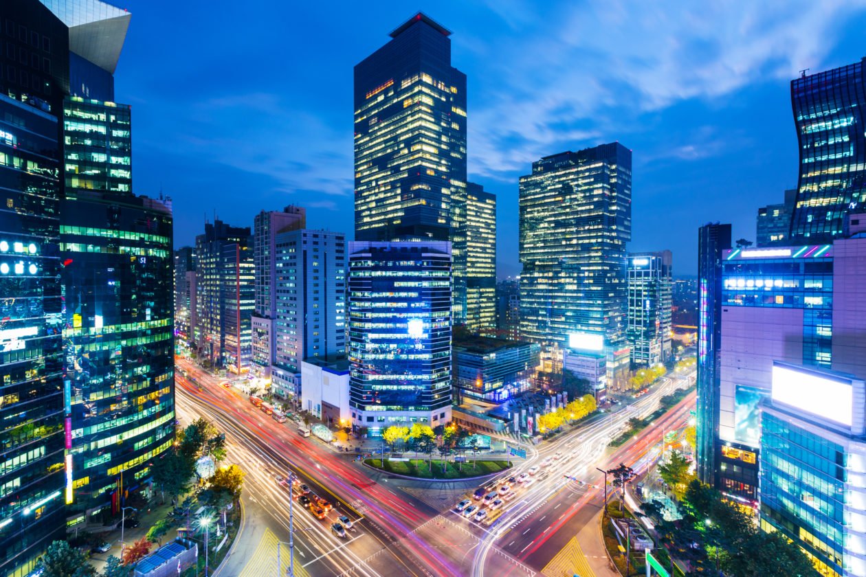Seoul skyline at the gangnam district | Wemade invests in proptech blockchain company Kasa