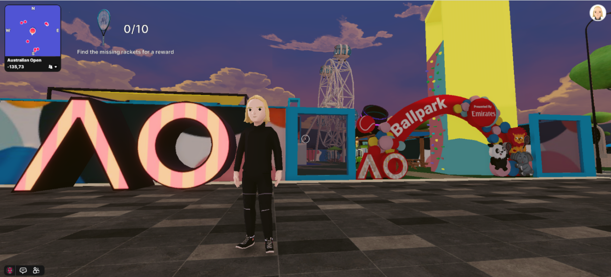 Metaverse Explorer: Exploring the Australian Open in Decentraland