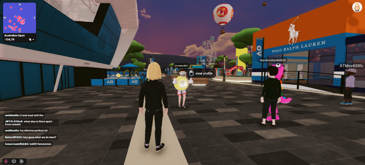 Metaverse Explorer: Exploring the Australian Open in Decentraland