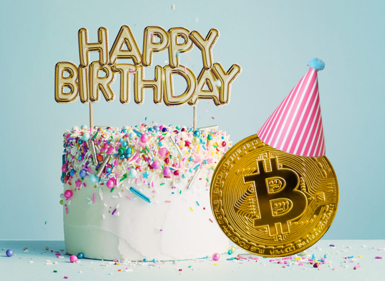 Bitcoin with birthday cake, a reflection on Bitcoin on the 12th Bitcoin Genesis Day