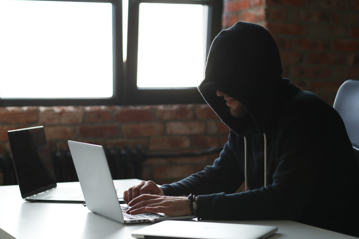 Hacker in front of his computer