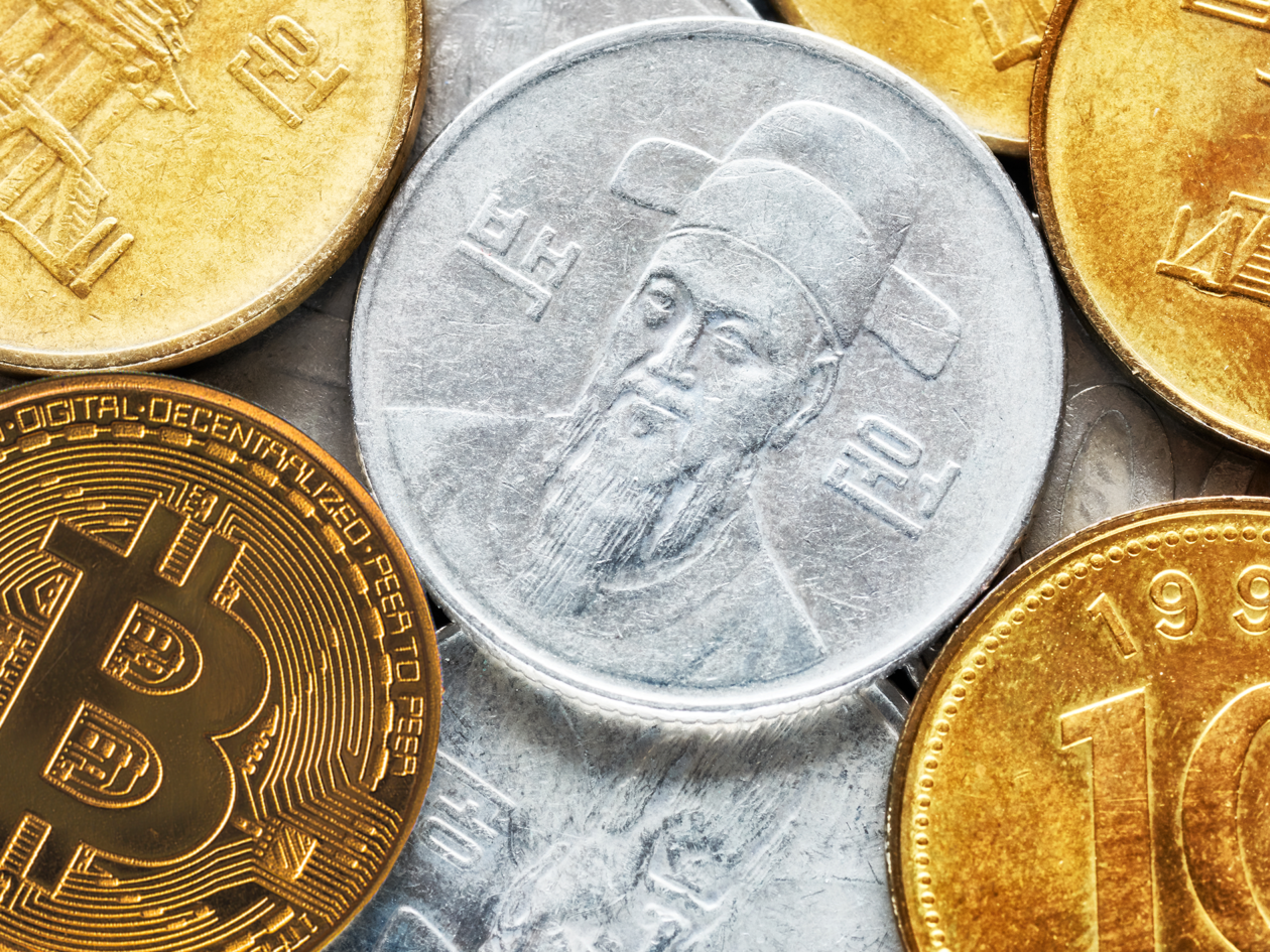 South Korean won and Bitcoin
