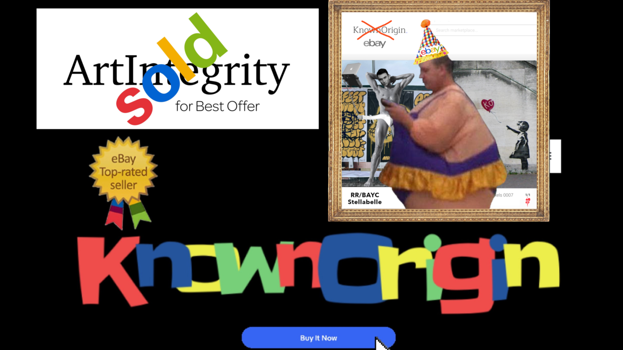 eBay acquires NFT Marketplace KnownOrigin, eBay related NFTs on KnownOrigin. Image: knownorigin,