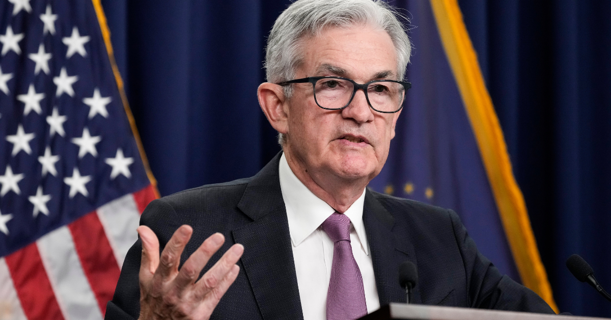 Fed Chair Jerome Powell giving his speech