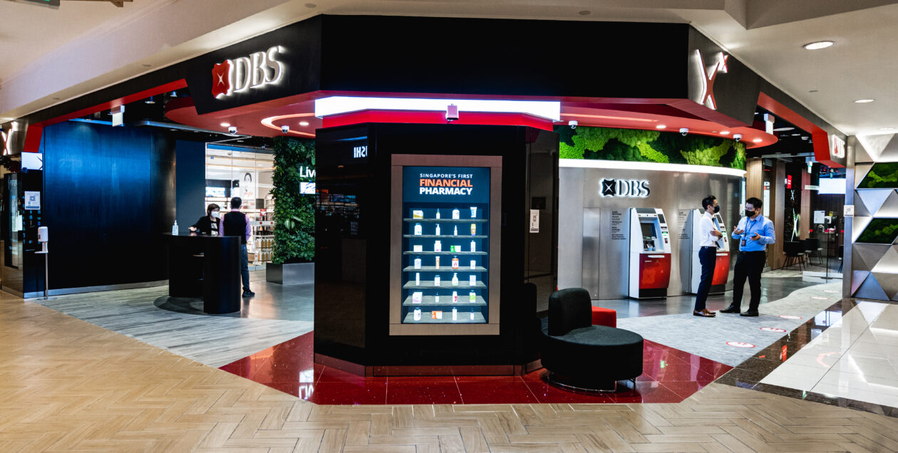 DBS bank stall in public