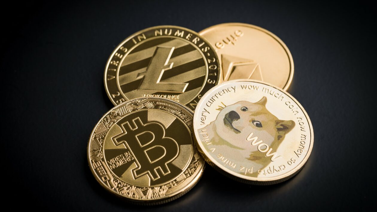 Dogecoin, litecoin, etheteum and bitcoin, Markets: Dogecoin reenters top 10 tokens by market cap, Bitcoin and Ethereum up