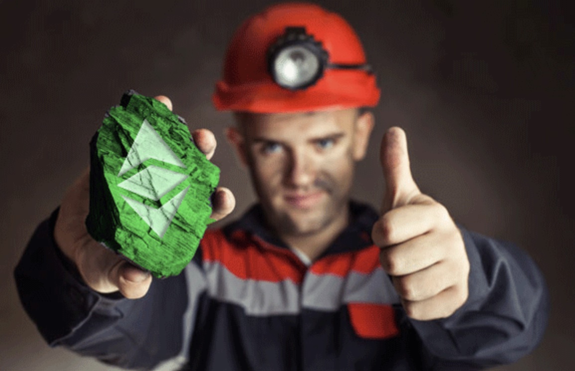 Man holding coal with ETC image