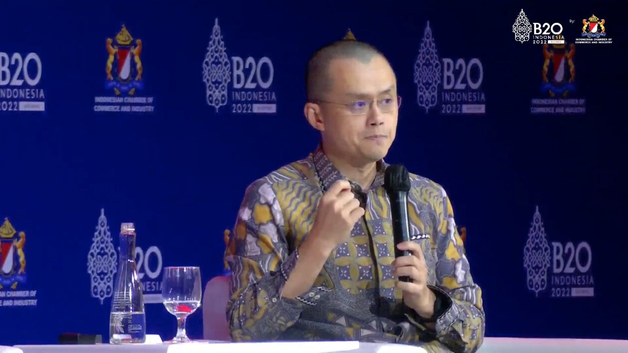 Changpeng Zhao, founder and chief executive of Binance, spoke at the B20 Summit in Indonesia on Monday.