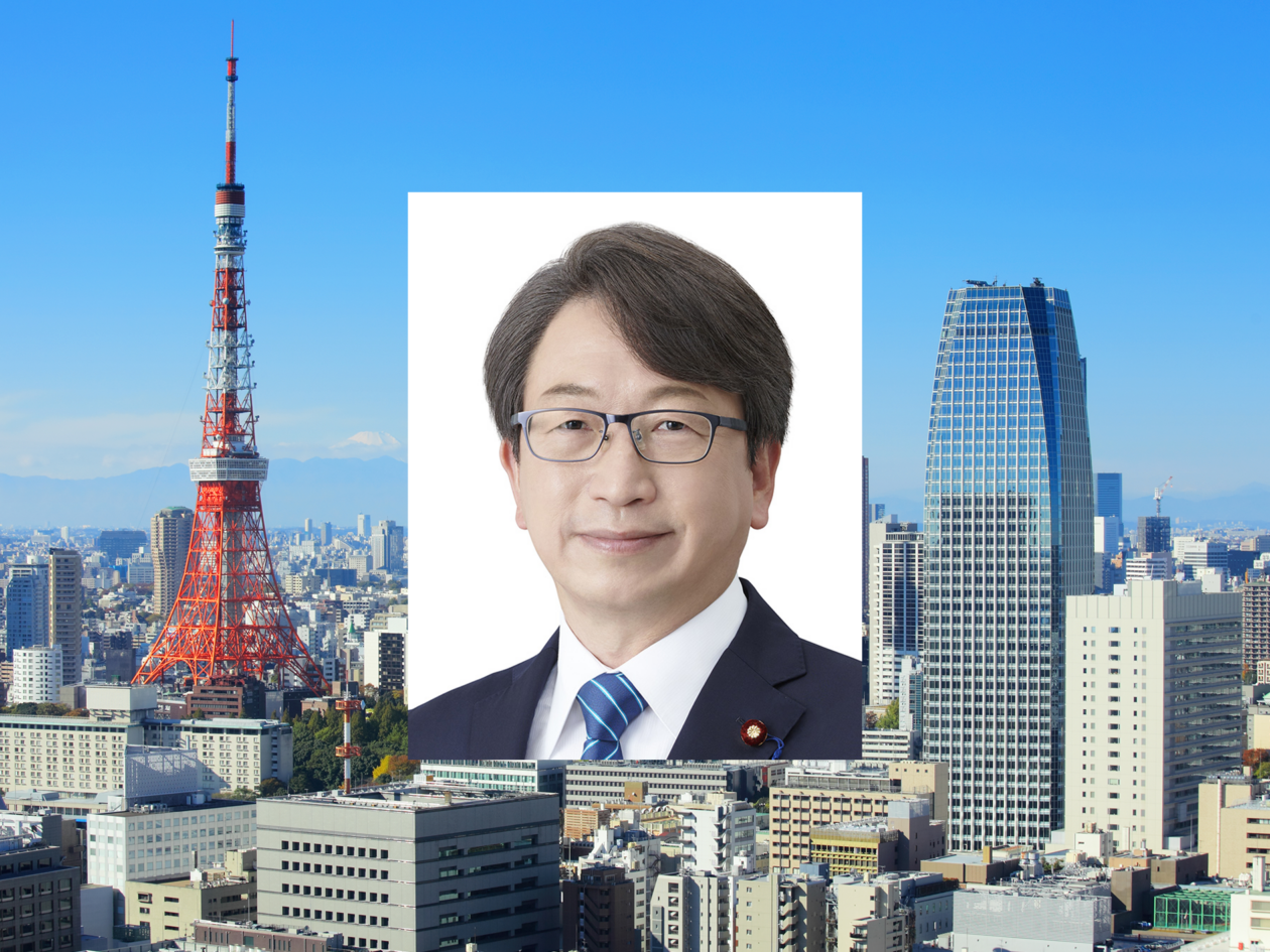 Tokyo skyline and Masaaki Taira | Japan’s Web 3.0 lawmaker urges further ease to country’s crypto regulation | japan crypto, japan web3, fumio kishida