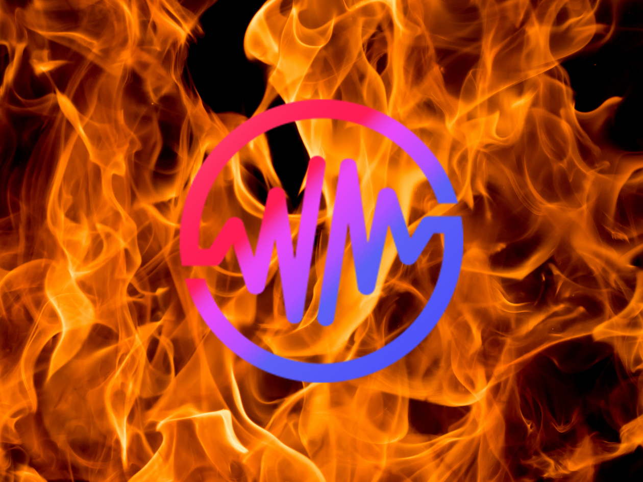 WEMIX logo in flames | Wemade to buyback US$10 mln in WEMIX after delisting verdict | wemade, wemix news, wemix price, wemix classic