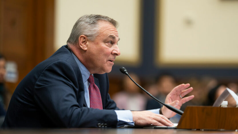 John J. Ray III, CEO of FTX Group, testifies during the House Financial Services Committee hearing titled Investigating the Collapse of FTX Part I, on December 13, 2022 at the U.S. Capitol in Washington, DC. Ray took over the FTX after the resignation of Sam Bankman-Fried.