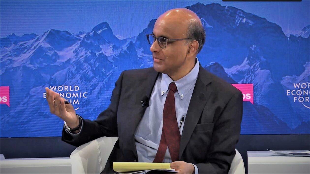 Chairman of the Monetary Authority of Singapore Tharman Shanmugaratnam speaking at the "Banking in the Eye of the Storm" panel at Davos 2023. Regulators should not legitimize ‘purely speculative’ crypto activity: Singapore’s monetary authority chief.