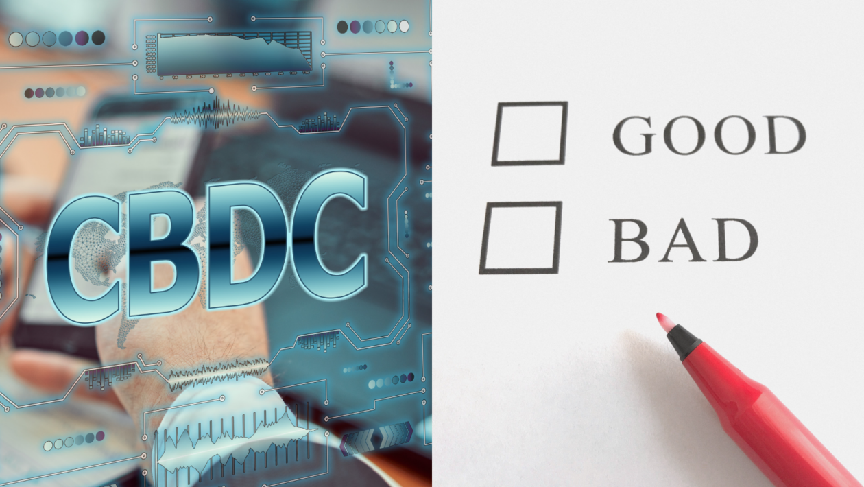holographic technology with the inscription CBDC; good or bad checklist