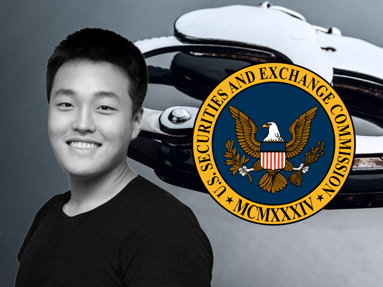 Do Kwon, metal handcuffs and SEC logo| Do Kwon, founder of collapsed Terra stablecoin, charged with fraud by U.S. securities regulator