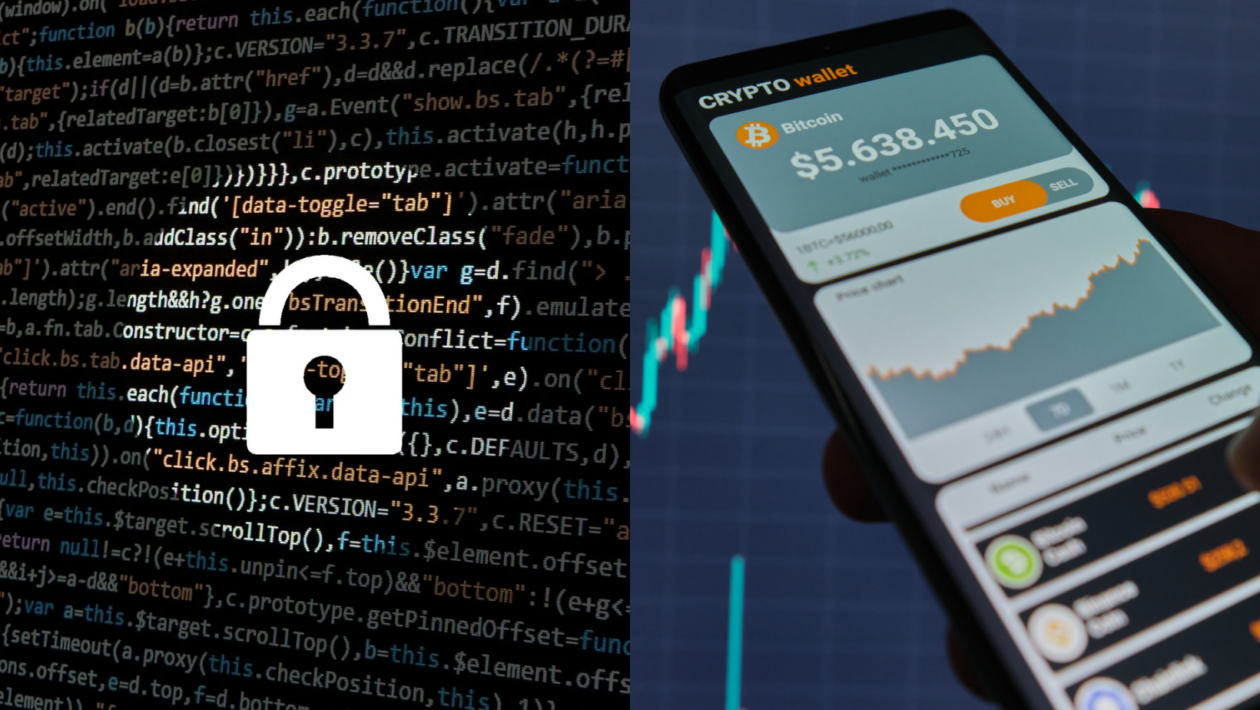 cyber security and crypto wallet phone app