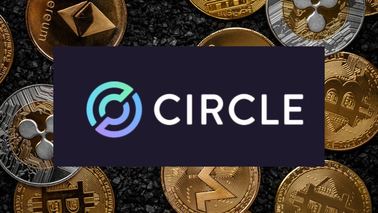 Circle Internet Financial logo in front of cryptocurrencies laid on gravel | Circle says US$3.3 bln USDC reserve at SVB available Monday, announces partnership with Cross River | circle usdc, silicon valley bank, silvergate, signature bank