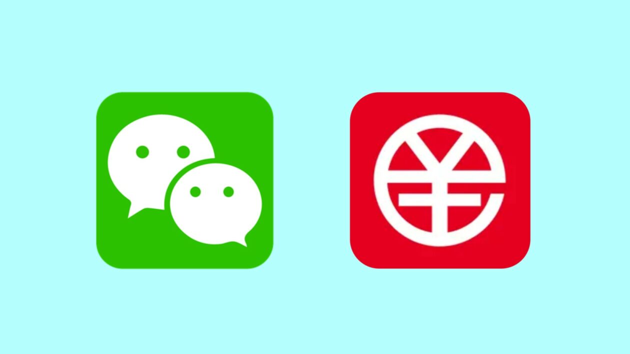 Logos of WeChat and Digital Yuan | China’s Wechat social media giant integrates digital yuan into payment platform | Digital Yuan, Tencent, WeChat Pay, CBDC - Central Bank Digital Currency, China
