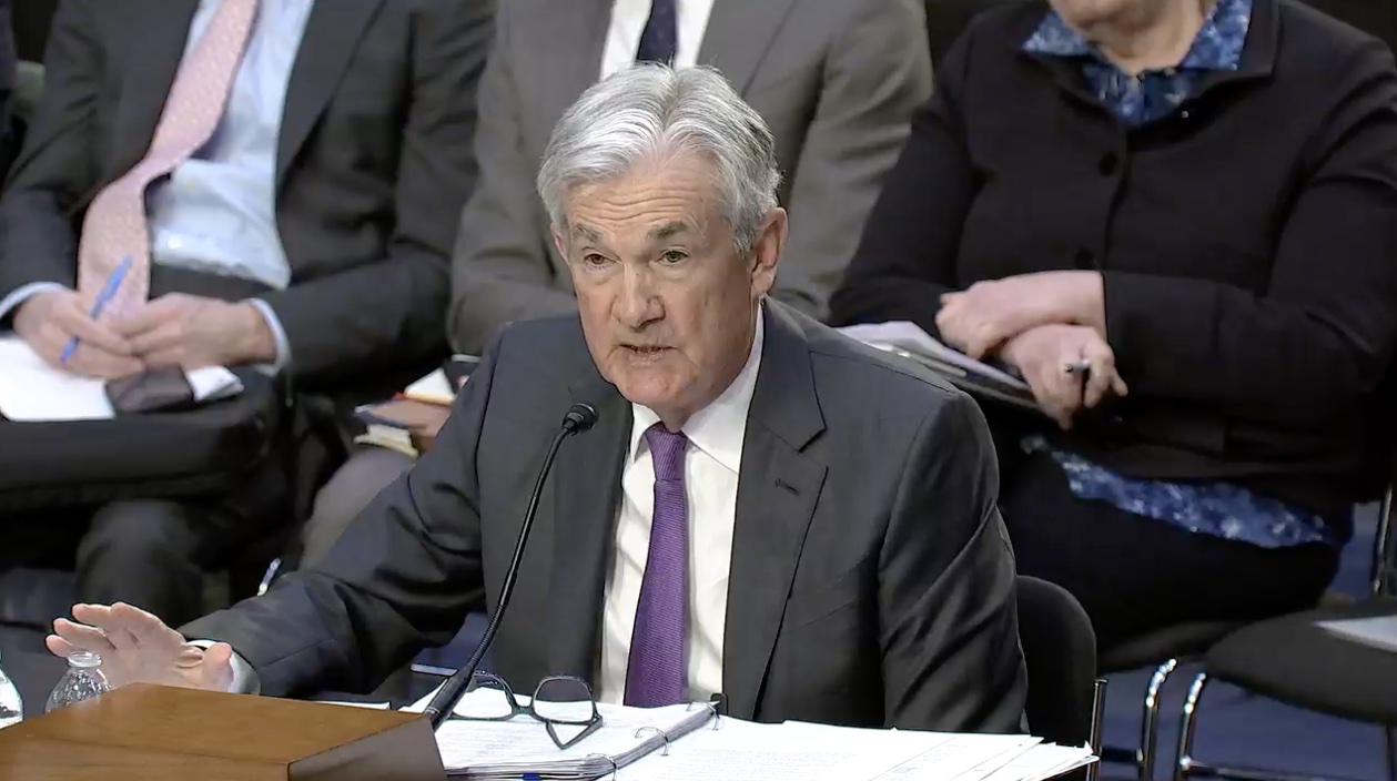 Federal Reserve Chairman Jerome Powell testified before Congress on Tuesday. Image: Congress hearing livestream