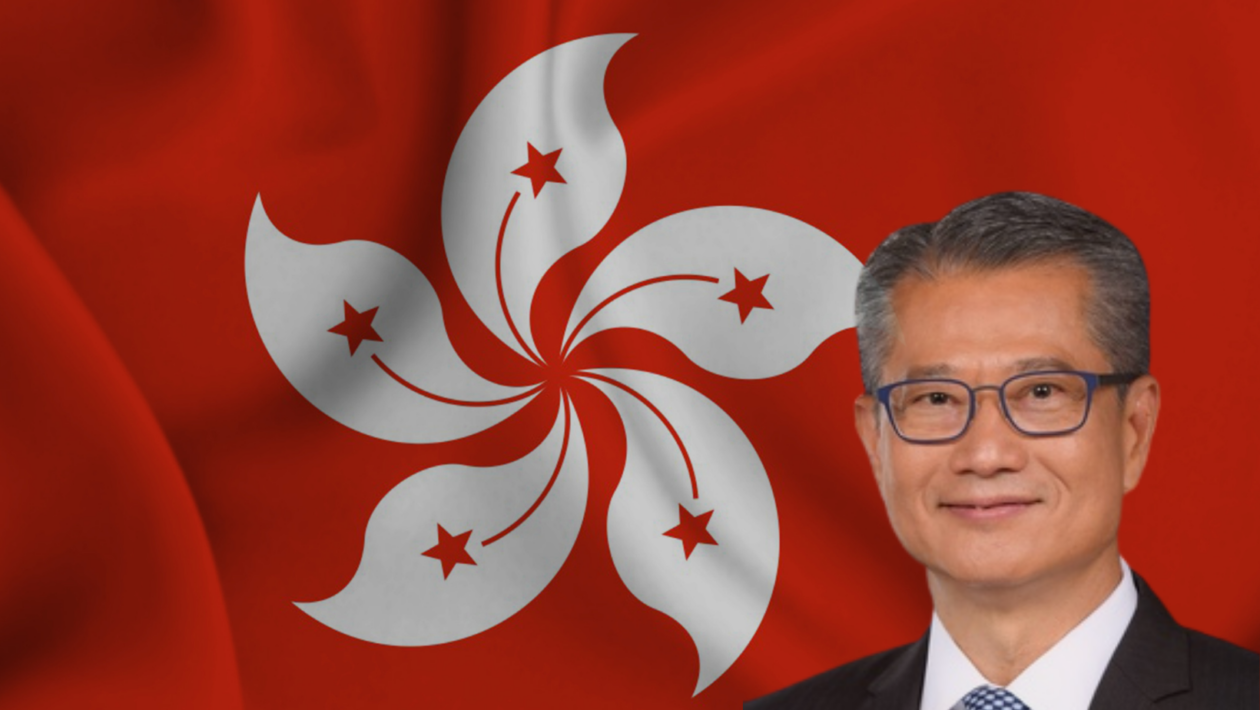 Hong Kong flag and Paul Chan