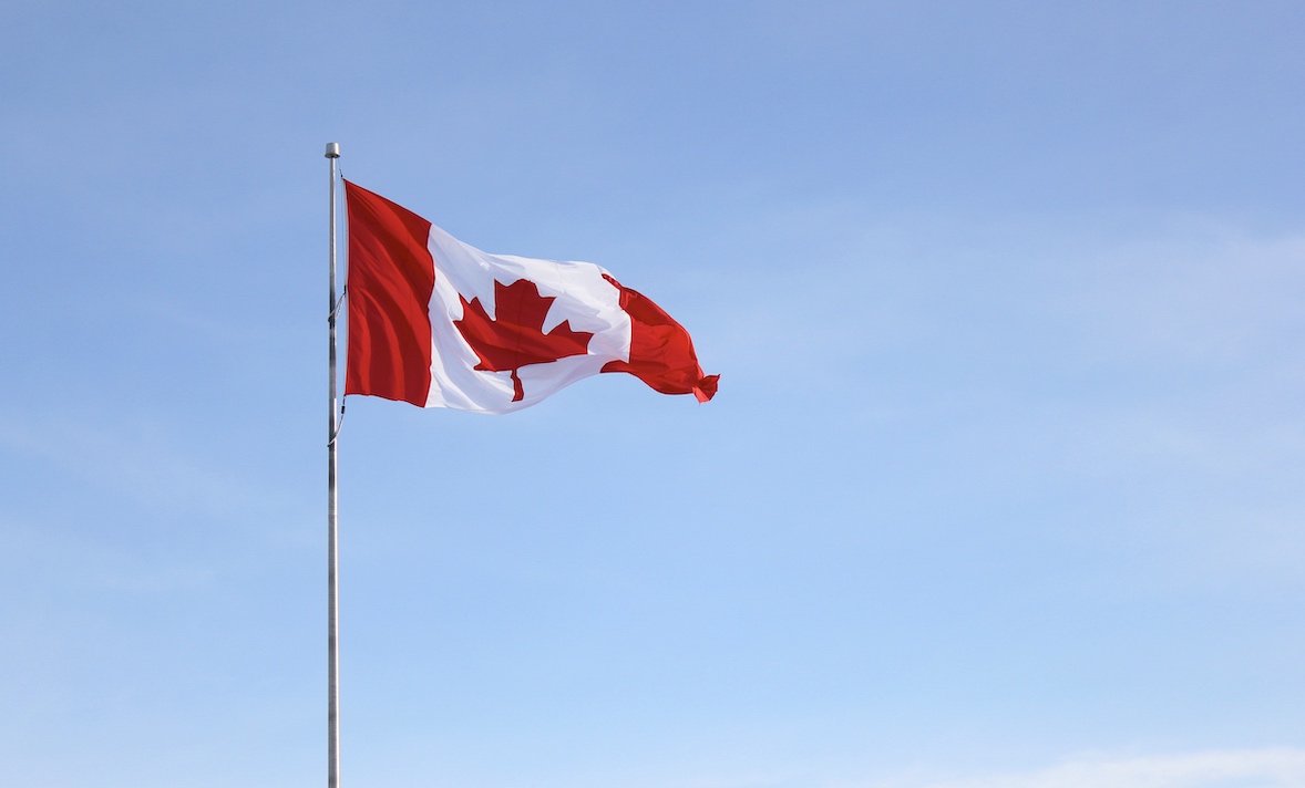 The national flag of Canada. Image: Envato Elements