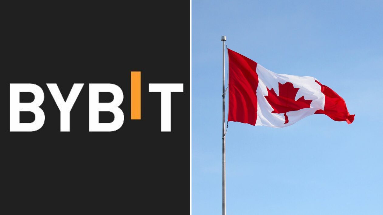 Bybit logo, Canada flag
