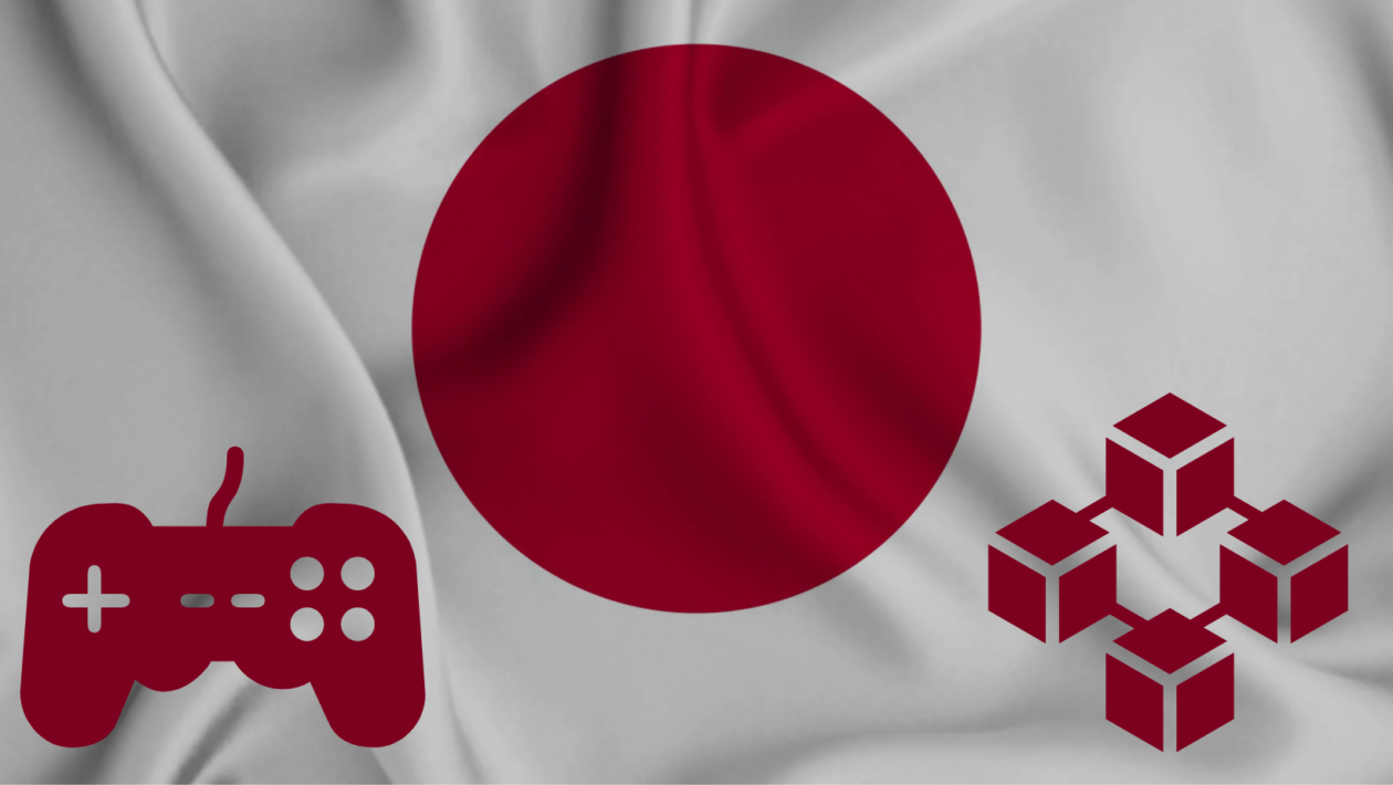 flag of Japan and gaming icons