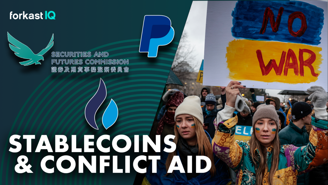 The digital payment giant, Paypal, is launching its own stablecoin and we take a look at how crypto can help get aid to civilians in times of crisis.