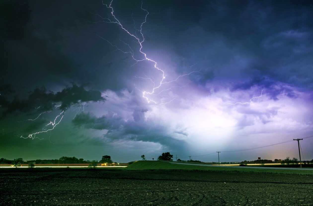 Tornado Alley Severe Storm at Night Time. Severe Lightnings Above Farmlands in Illinois, USA. Severe Weather Photography Collection. | Tornado Cash founder arrested; N.Korean hackers could cash out US$40M in stolen crypto