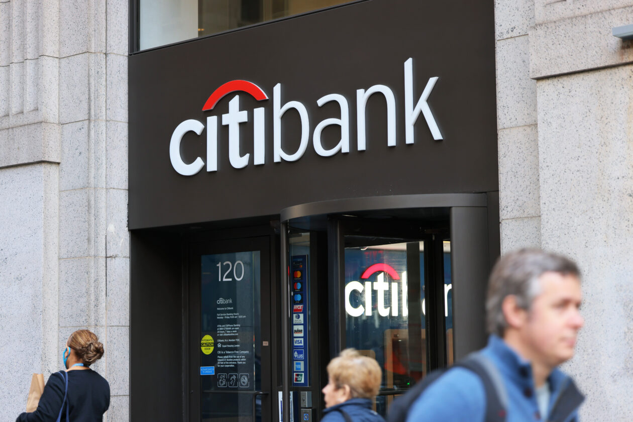 NEW YORK, NEW YORK - OCTOBER 14: People walk past a Citibank on Broadway on October 14, 2022 in New York City. Citigroup announced that its third-quarter earnings fell 25% as its shares gained more than 2% helped by rising interest rates. (Photo by Michael M. Santiago/Getty Images)
