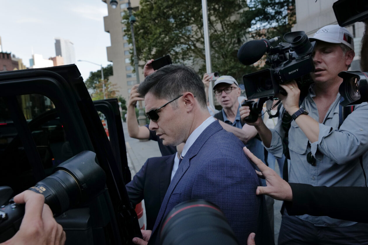 NEW YORK, NEW YORK - SEPTEMBER 07: Former FTX CEO Ryan Salame leaves a Manhattan court after pleading guilty to criminal charges on September 07, 2023 in New York City. The plea comes weeks before Sam Bankman-Fried, co-founder of the cryptocurrency exchange, is set to go on trial. (Photo by Spencer Platt/Getty Images)