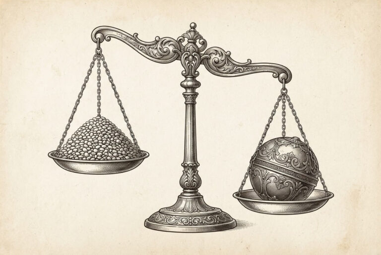 Two-sided scale with call duration on one side and dollar amounts on the other, with the scales in tension.